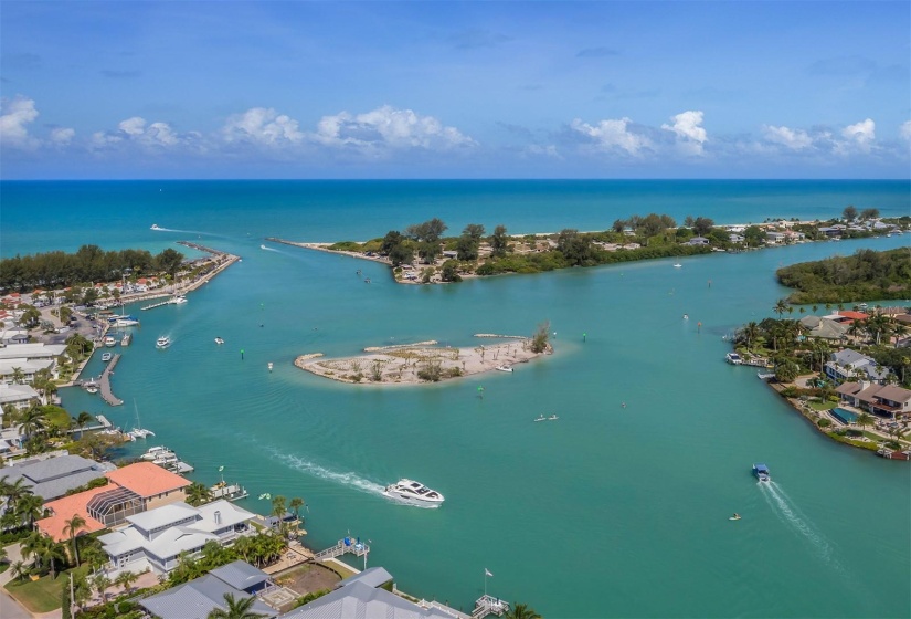 Venice Inlet Jetty that Leads to Gulf