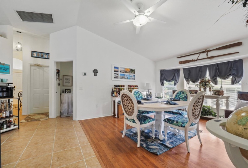 Dining room area just off of the kitchen for easy access