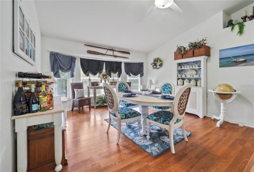 Spacious dining room area