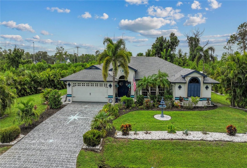 Front of home and landscaping