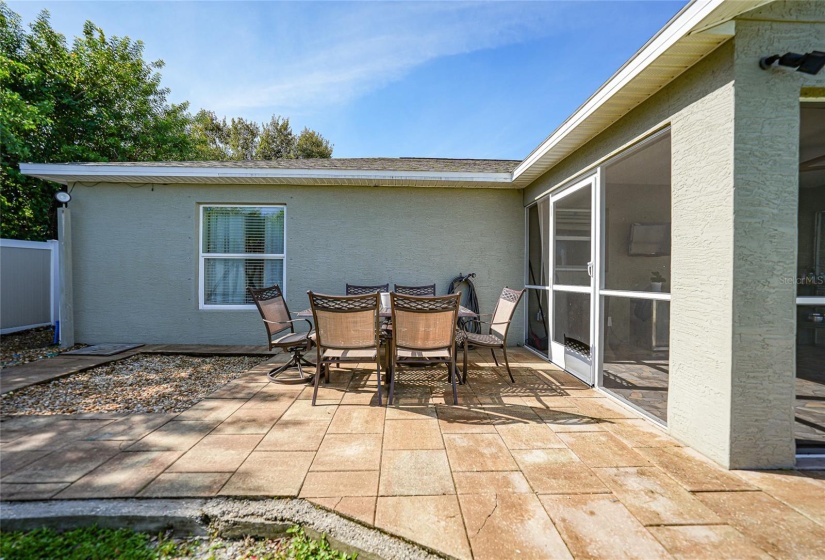 Outdoor paved patio