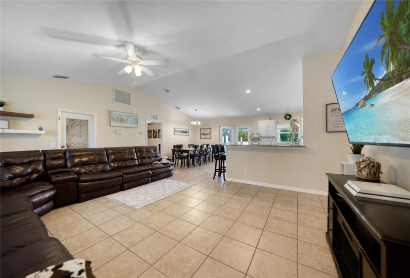 View upon entry - Living Room