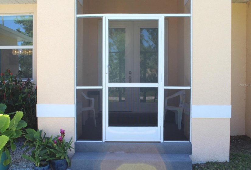 Screened front entry