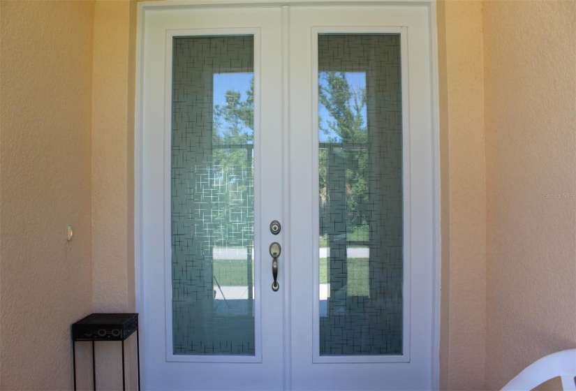 Hurricane Impact glass front doors