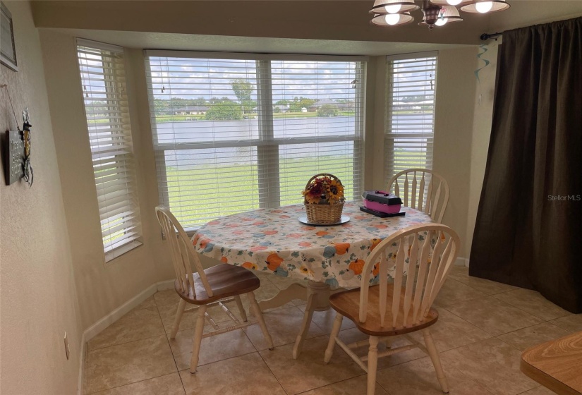 Breakfast nook with beautiful lake view