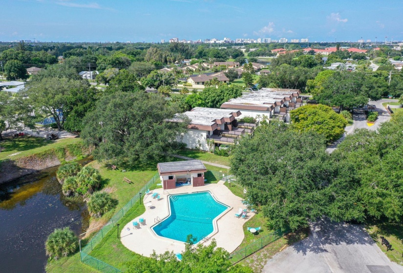 Aerial View of the Community Pool