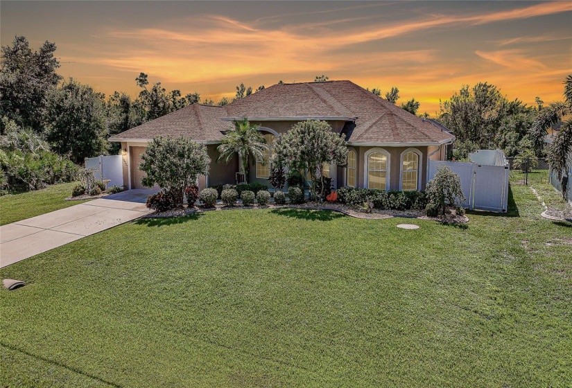 Front of home showing off the amazing yard