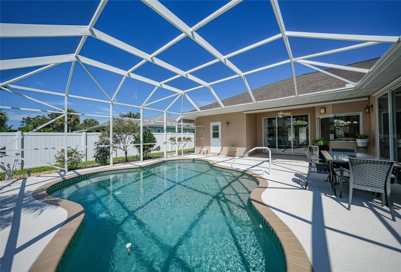 Awesome pool, large screen lanai and great sitting area for shade or sun