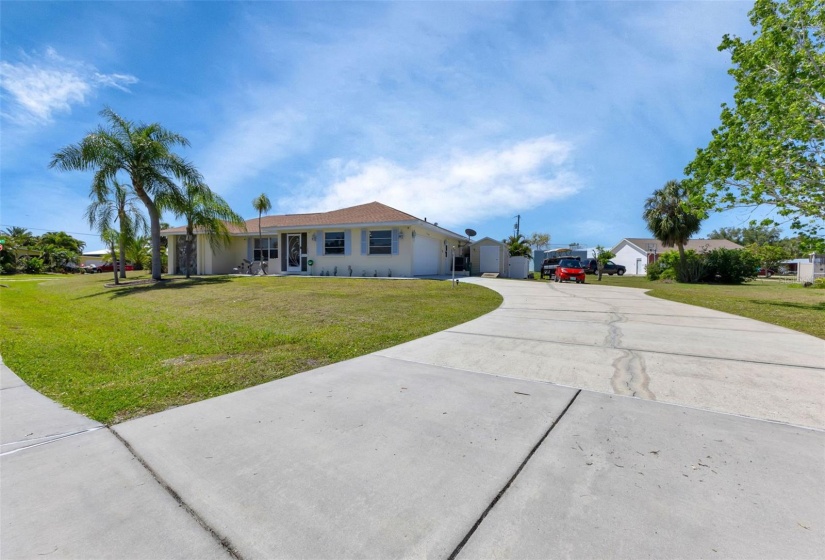 Oversized driveway