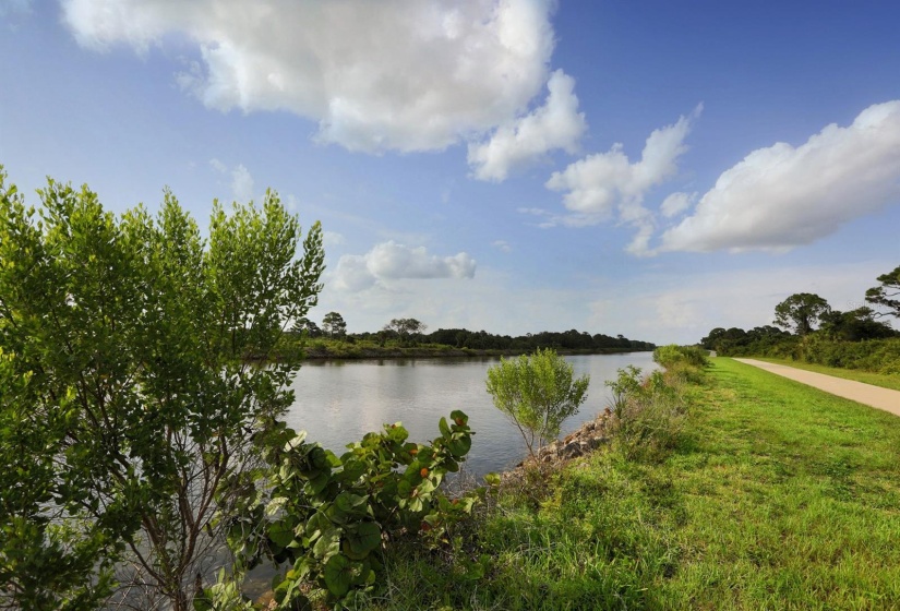 Venetian Waterway Park and biking trail which connects to the Lagacy Trail