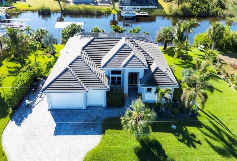 Aerial Front Featuring Durable Slate Tile Roof