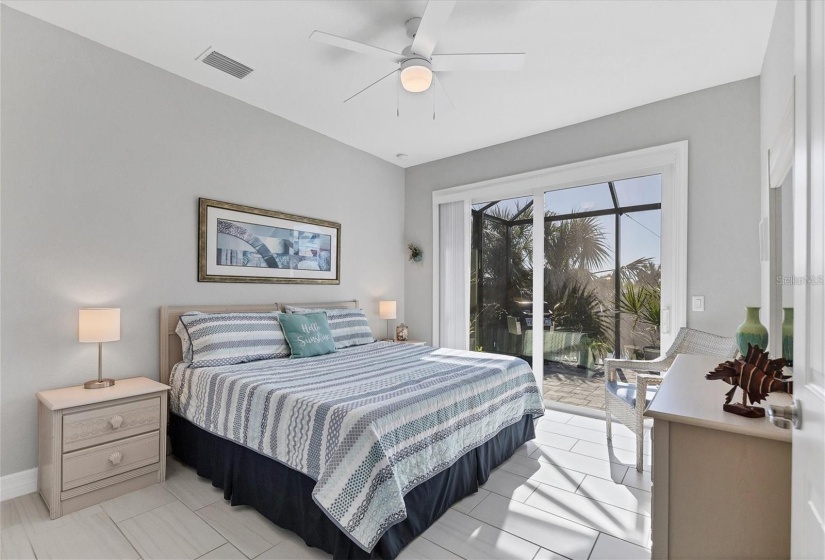 Bright Guest Room with 8ft Sliders to Sun Deck