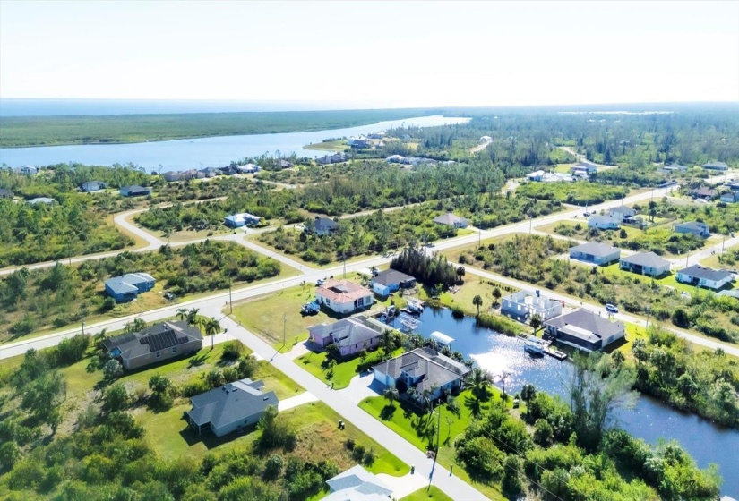 Aerial View of South Gulf Canals and Inceptor Lagoon