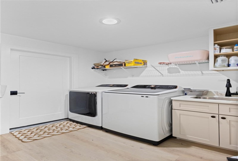 Laundry Room with Sink and Storage.