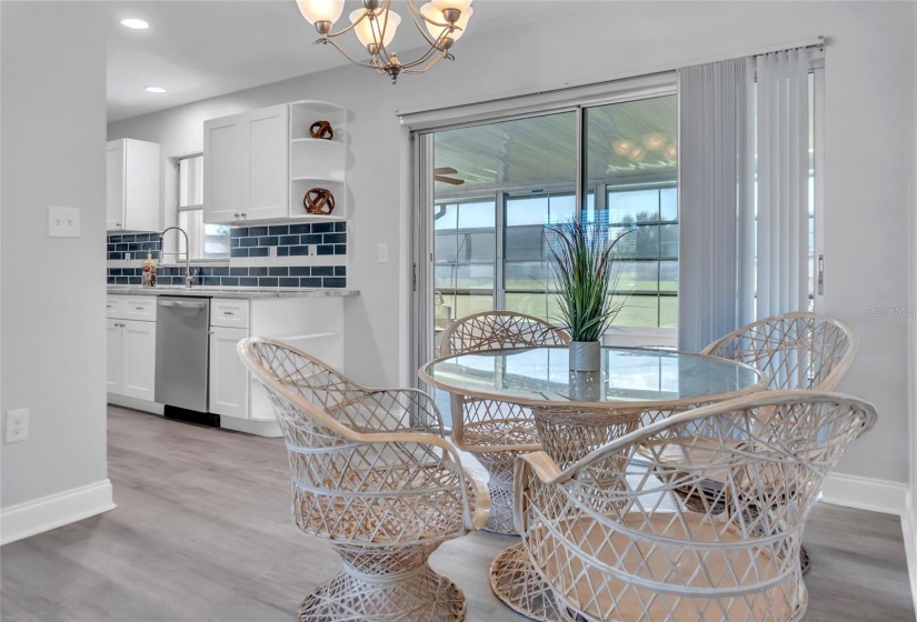 Dining Area Leading to Sunroom