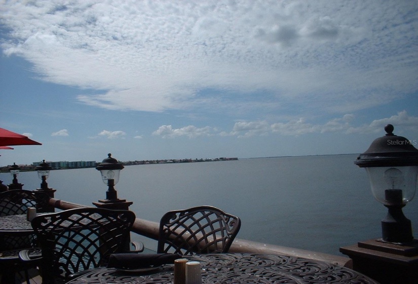 Charlotte Harbor view from the Captain's Table at Fishermens Village