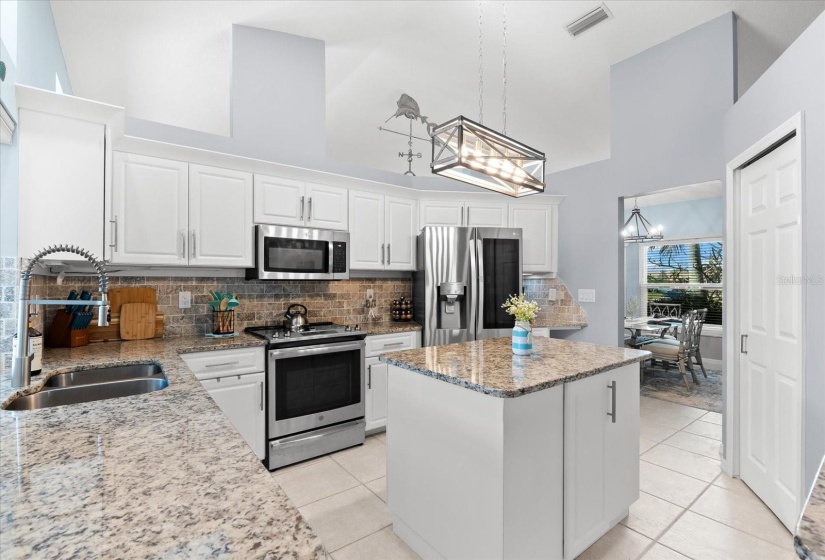 Modern kitchen showcasing a central island