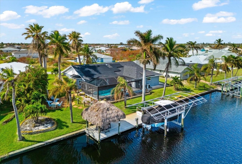 Aerial view of canals