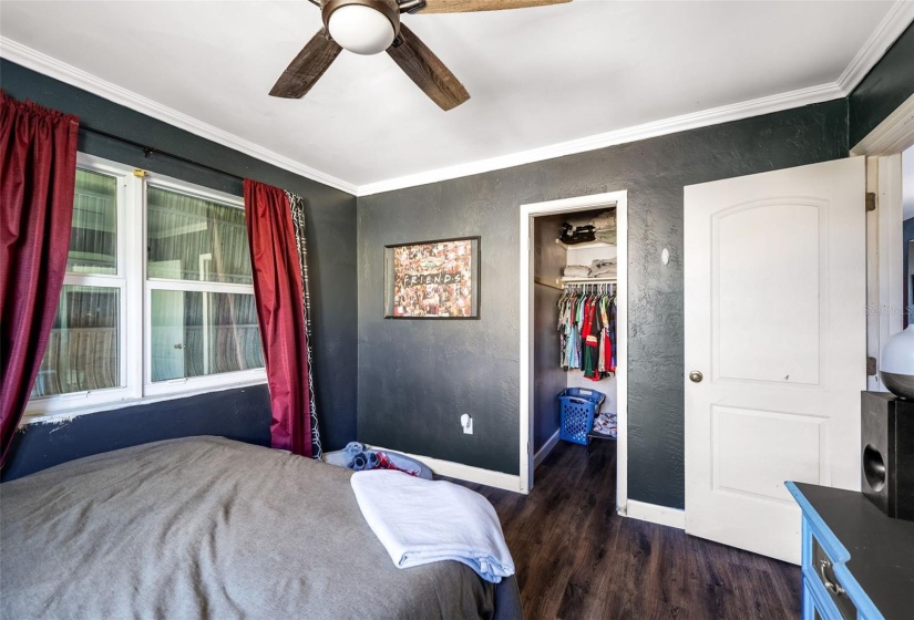 Master bedroom with walk in closet