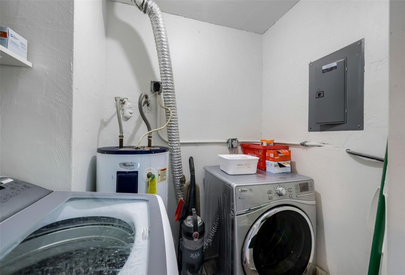 Indoor laundry and utility room