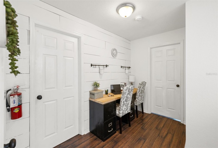 Upstairs hallway- spacious enough to use as a flex space