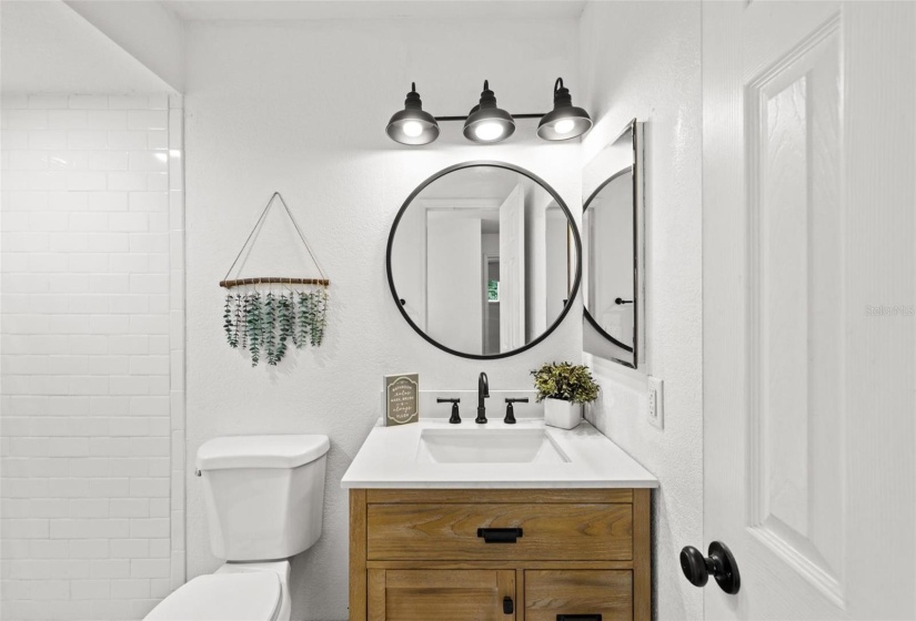 Upstairs bathroom, newly remodeled