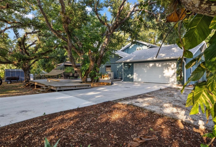 New concrete and shell driveway