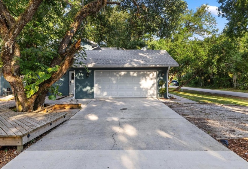 New concrete and shell driveway