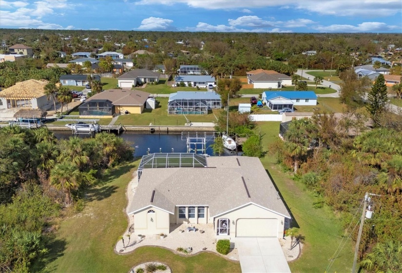 AERIAL VIEW FRONT OF HOME