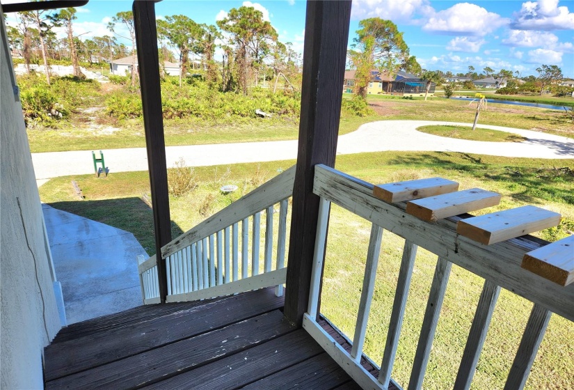 lake view from deck outside the kitchen of 2nd floor