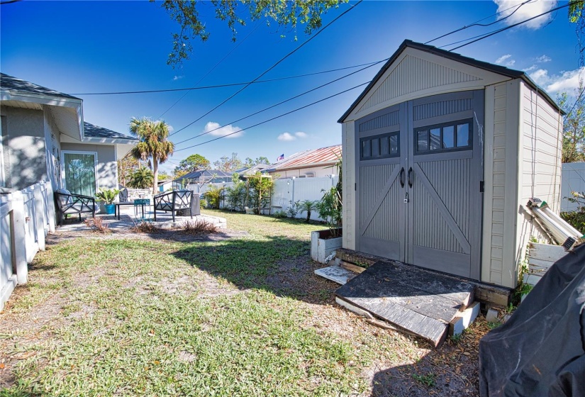 Back yard with Shed