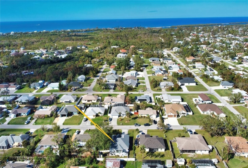 Drone view to Gulf of Mexico