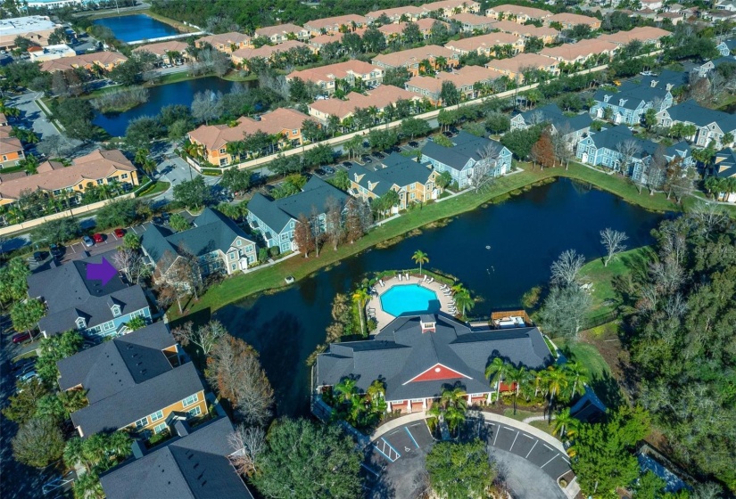 Community Aerial View with unit location