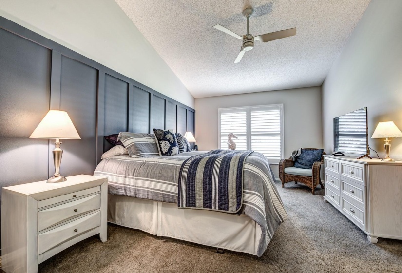 Master Bedroom with vaulted ceilings