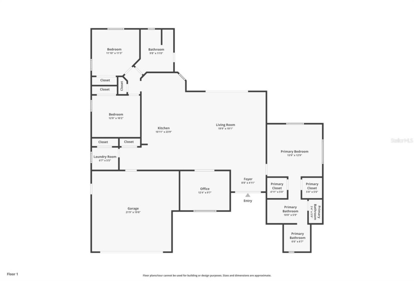 Layout and sizes of the rooms