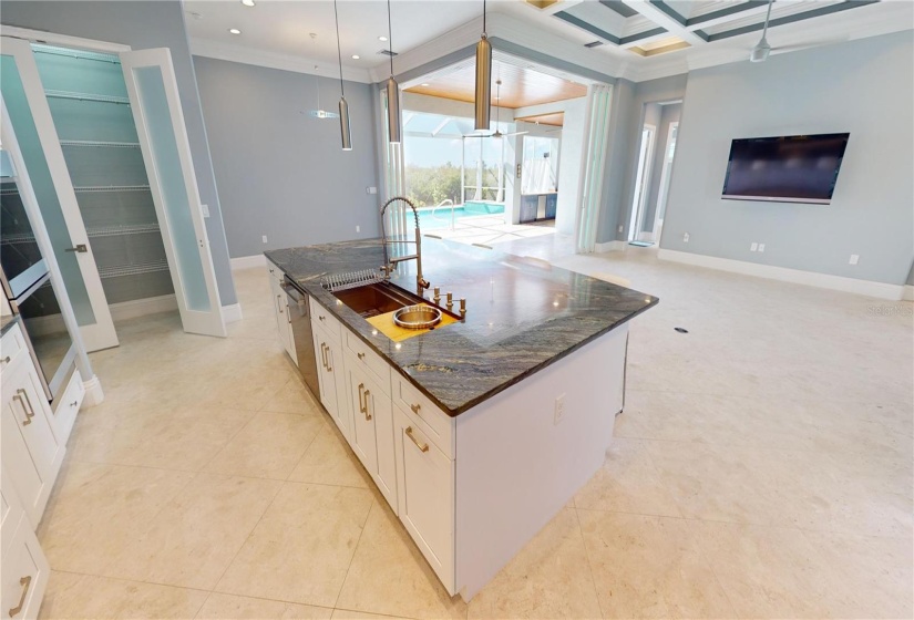 Kitchen overlooking great room