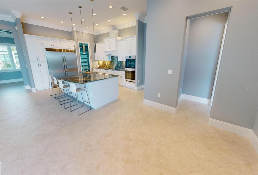 Dining area and kitchen