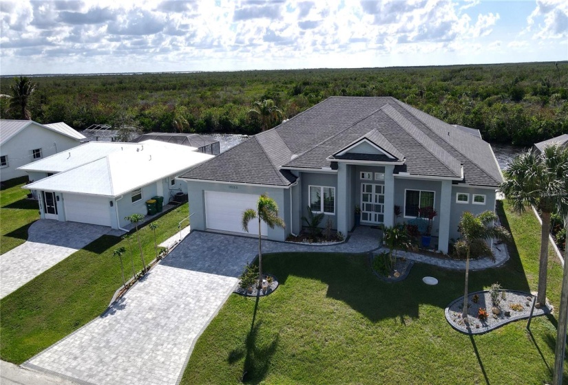 Aerial view of home