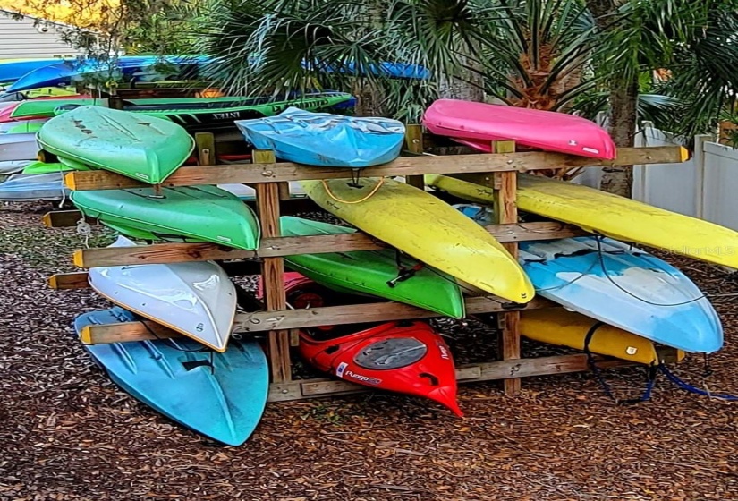 Kayak storage.