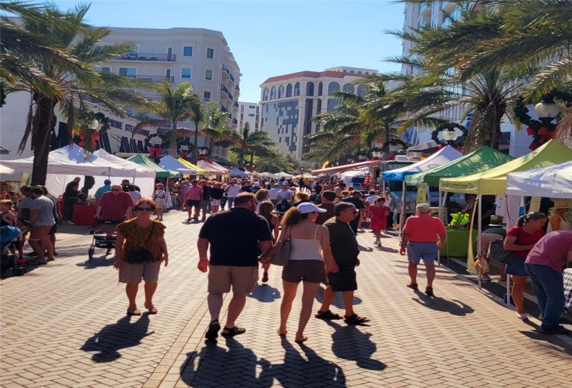 You can walk or ride to the popular Farmers' Market in downtown Sarasota.  Saturday mornings.