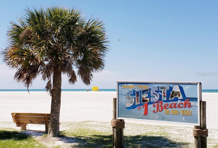 Siesta Key is a 20-minute bike-ride.