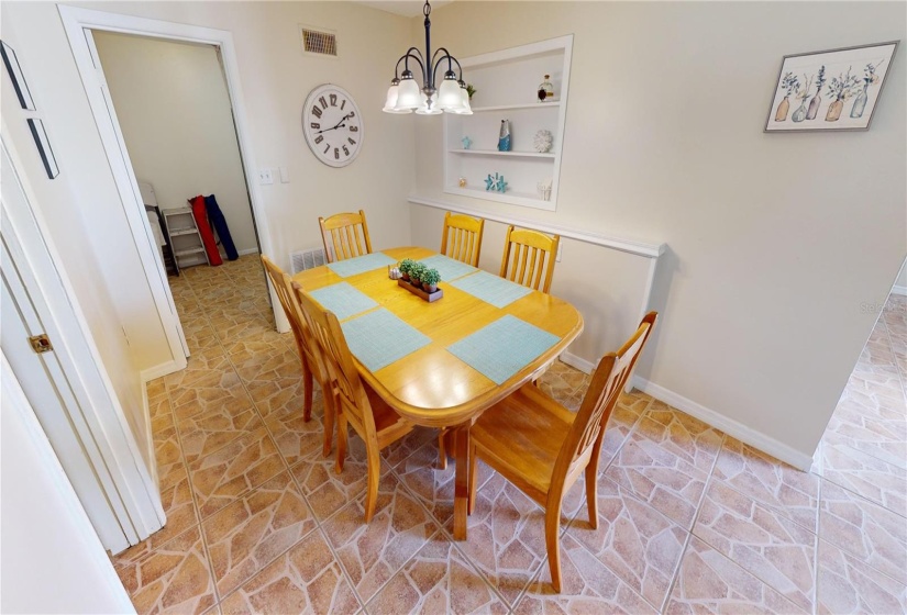 Dining area and laundry room