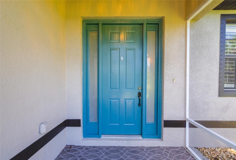 ENTER THIS HAPPY HOUSE AS SHOWN BY THE SEASCAPE BLUE DOOR!