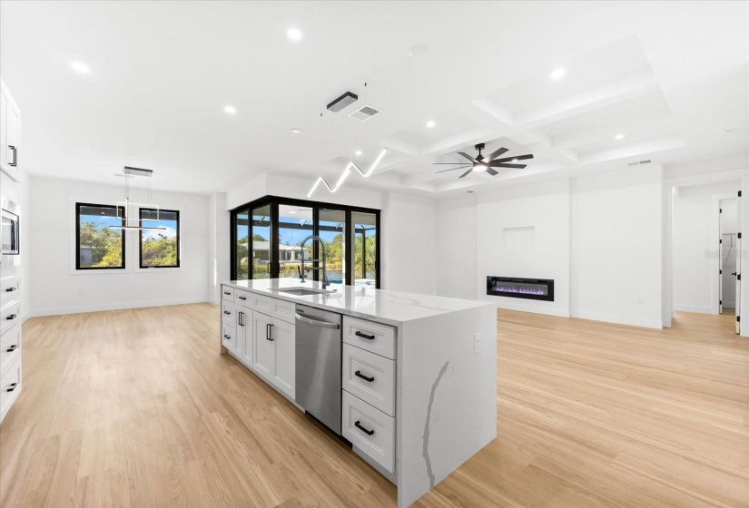 Contemporary Kitchen is the Heart of this Home