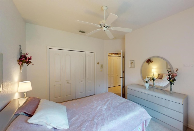 Bedroom #2 - view 2.  Note the large linen closet in the hallway.