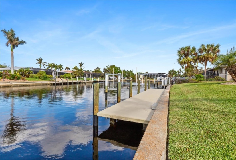 New 40-ft concrete dock. Nearly 90-ft of concrete seawall maintained by the City of Punta Gorda.