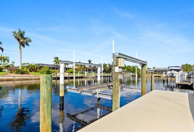 New 10,000-lb boat lift - never been used - electric and water also available.