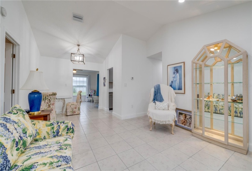 Living room and dining area