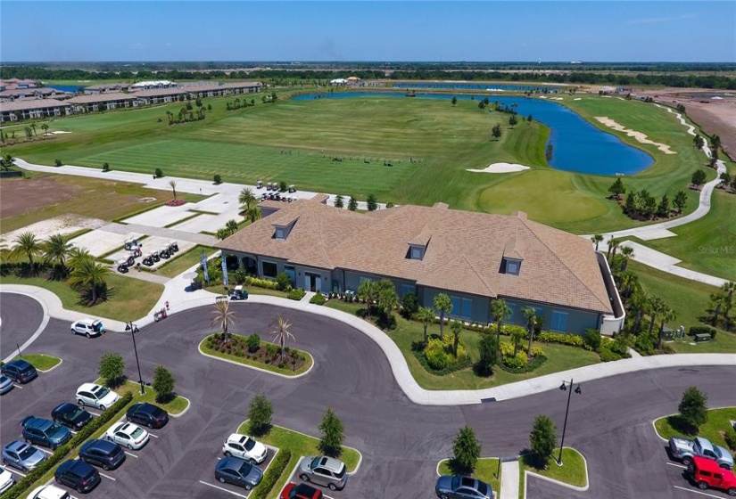 Aerial view of clubhouse