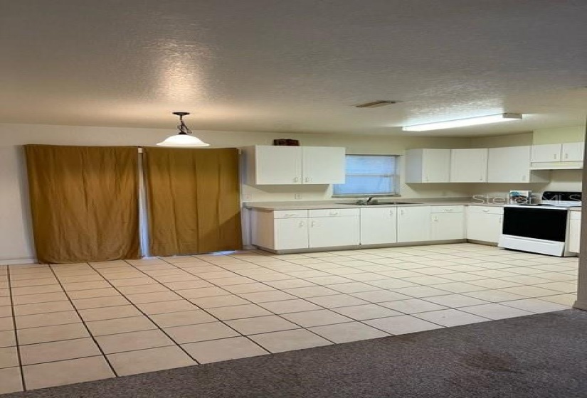 Open airy kitchen.